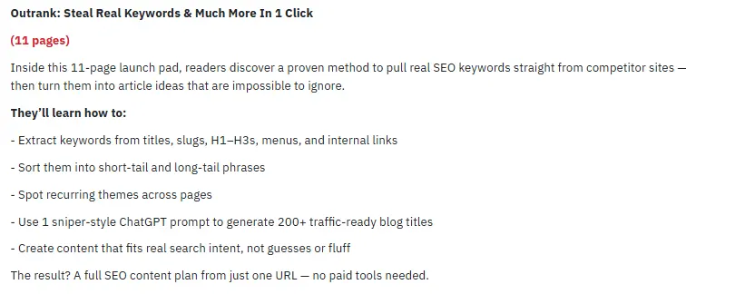 (PLR) AI OutRank Cheat Sheet 2025 Review