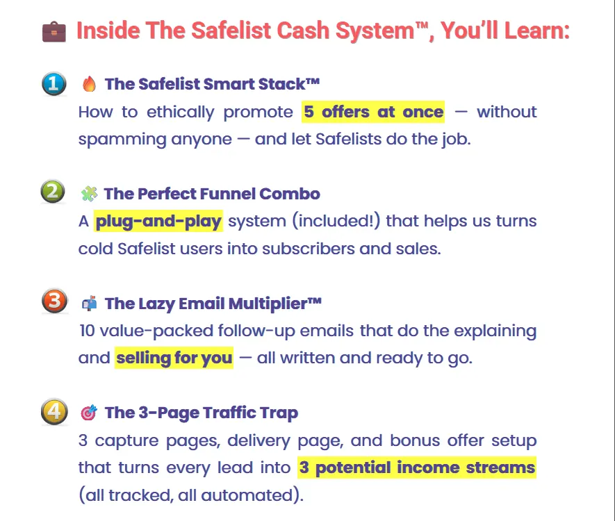 Safelist Cash System