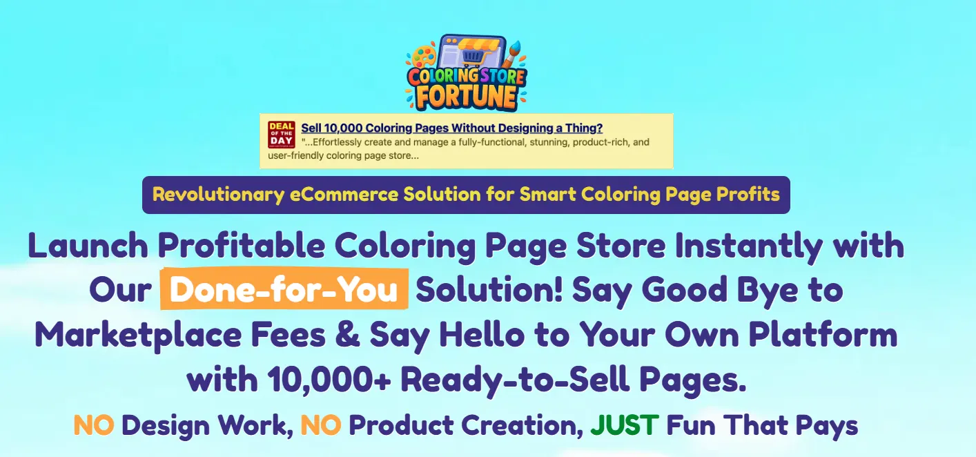 Coloring Store Fortune