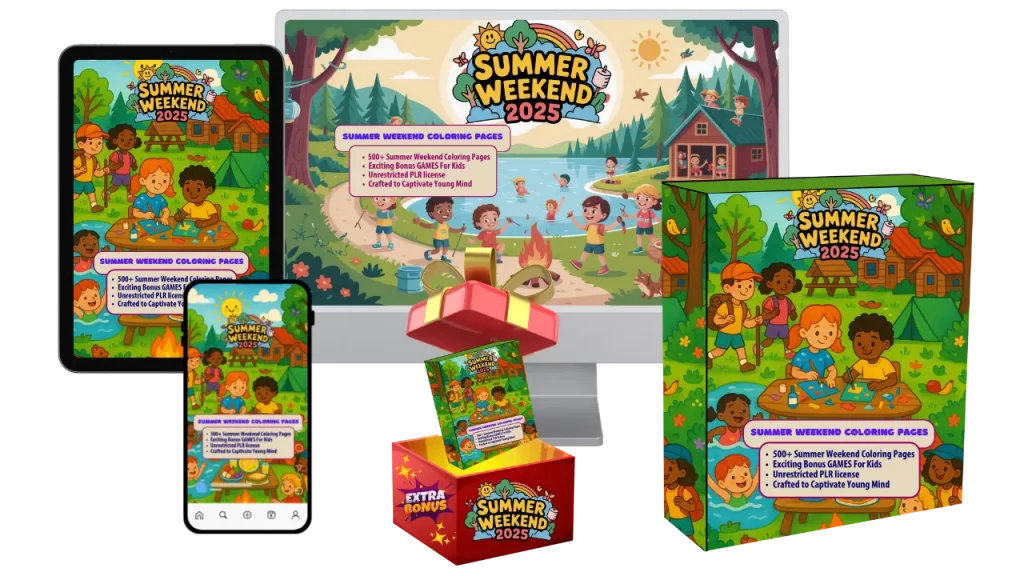 Summer Coloring Pages (PLR)