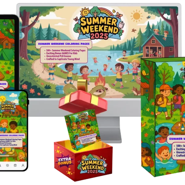 Summer Coloring Pages (PLR)